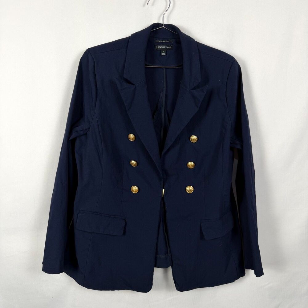 Lane Bryant Navy Blue Blazer Size 18 Suit Coat Career Wear